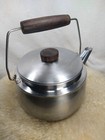 Vintage Farberware Stainless Steel  With Wood Handle 3 Quart Teapot Kettle  760