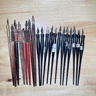 Vintage Calligraphy Dip Pens Lot     Oblique   Straight Holders W  Nibs Mixed Set