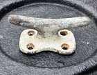 Antique Cast Iron Boat Cleat 3 1 4    Nautical Mooring Hardware Patina