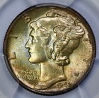 1942 Mercury 10c Silver Dime Pcgs Unc Detail