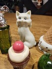 Vtg Avon Bottle Lot Of 5 Cat Ice Cream Cupcake Green Mouse Cologne 1 Full
