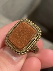 Antique Estate Victorian Early 1800s Red Stone Ring Cool Piece  Sz 8 