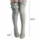 Women Warm Knitted Socks Over Knee Long Thigh High Boot Wool Stockings Leggings