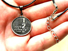 Authentic Israel Coin Hebrew Men Jewish Necklace Menorah  Judaica  Hanukkah Gift