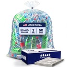 Plasticplace 55-60 Gallon Trash Bags - Clear  Case Of 50 Bags