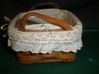 Longaberger 1994 Sweet Basil Basket Combo Protector  Liner Euc  ys13 