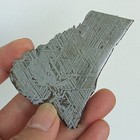 Natural Aletai Iron Meteorite 40 0 Grams Etch Cut Slabs Fusion Crust Glaze Seal