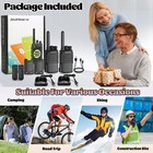 2 Pack Long Range Walkie Talkie 100 Mile Two Way Radio Charge Headset Waterproof