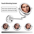 8  Wall Mounted Lighted Makeup Mirror  Double-sided 1x 5x Magnifying Vanity M   