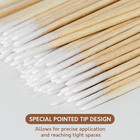 800pcs Pointed Cotton Swabs With Storage Case - 4 Inch Microblading Precision Ti