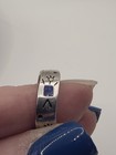 Vintage  925 Native American Signed Ring  Sz 6  Band Ring With Gemstones