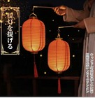   2  Japanese Chochin Paper Hanging Lantern Traditional Crafts Tassel Led Light