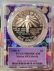 1986-s Statue Of Liberty Silver Commemorative Dollar Pcgs Pr69 Purple Core