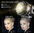Gvm 80w Photo Studio Lighting Kit  Led Video Light With Bowen Mount 23 6 