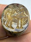 Old  Roman Greek Agate Intaglio Seal Stone Winged Figures Carved