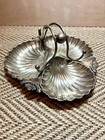 Scallop 3 Clam Shells Walker   Hall Silver Plated Sweet Or Aperitif Dish Handled