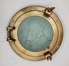 Pair Of 2 Solid Brass 12  Nautical Porthole  With Glass Desighn Boat Ship Decor
