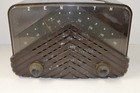 Vintage Zenith 4k016 Bakelite Battery Am Tube Radio - Cracked For Parts
