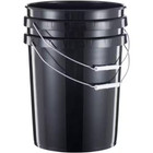 5-gallon Heavy Duty Plastic Bucket With Handle In Black  3-pack