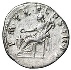 Trajan Ar Denarius  concordia Seated  Good Very Fine Rome 100 Ad