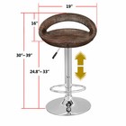 8pcs Brown Wicker Bar Stool Adjustable Height Swivel Counter Pub Chair Modern