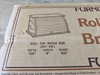 Vintage Wood Roll Top Bread Box Country Kitchen Countertop Cottagecore Home Deco