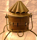 Galvanized Steel Ship Lantern Onion Globe Maritime Boat Oil Lamp Nautical Decor