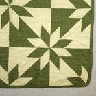 Handmade Small Quilt Wall Hanging 33  Green Cream Toile Machine Pieced quilted