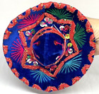 Mini Sombrero Doll Hat Mexico Souvenir Blue Velvet Sequins 6 