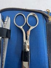 Vintage Wiss Sewing   Tailor Scissor Set W  Blue Case Made In Usa