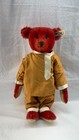 Vintage 1990 Steiff Alfonzo 1908 Replica Red Mohair Teddy Bear 406195 Limited Ed
