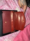 Vintage Chanel Red Wallet On Chain Woc Gold-tone Chain Strap Cc Snap  Box