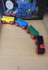 Authentic Brio Wooden Train Steam Engine With Different Colored Wagons  Thomas 