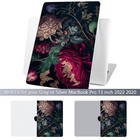 Batianda Case Macbook Pro 13 Inch Hard Shell With Keyboard Cover Vintage Flower