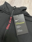 New With Tags Women   s Nike Pro Drifit Hyperwarm 1 2 Zip Long Sleeve Black Top Xs
