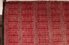 Atq Navajo Red Twill Rug Striped Native American Indian 52x31 Textile Vtg Large