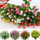 4 Pack Artificial Flowers Fake Outdoor Uv Resistant Boxwood Plants Shrubs Decor