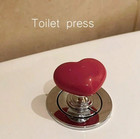 1pc Heart Toilet Button Assist Set - Colorful Flush Aid For Bathroom Use - New