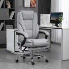 Vinsetto Massage Office Chair  Heated Reclining Desk Chair With Footrest
