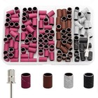Nail Drill Bits  145 Pcs Nail Drill Sanding Bands Set - 80  120  180  Mix Grit