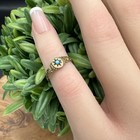 10kt Yellow Gold Baby Ring Less Than Size 2 With Turquoise Stone 10k