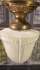 Antique Victorian Home  Foyer Pendant Hall Ceiling Light Fixture  Brass Glass