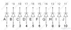 10x Yellow Led Array Bargraph 10-segs High Bright Intensity  for Arduino  Usa