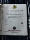 David K  mpf  64 Chicago Blackhawks Game Used   Signed Gloves With Coa