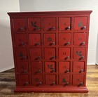 Restoration Hardware Red Wooden Advent Calendar Christmas Countdown