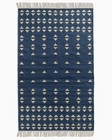 Antique Swedish Rug Blue Vintage Kilim Boho Handmade Flat Weave Large Area Rugs