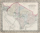 1875  Washington Dc - Georgetown  Map  Original   13x11  Mitchell Atlas
