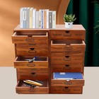 Elegant Wooden File Cabinet With 16 Drawers 4-slot Large Storage Box Cabinet