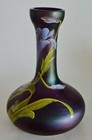 Antique Iridised Glass Jugendstil art Nouveau Vase Poschinger Hand Enameled Rare