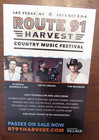 2015 Route 91 Harvest Festival Concert Flyer Card 6 x4  Fgl Tim Mcgraw Las Vegas